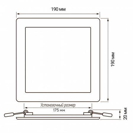 PPL-S 18w 4000K WH IP40