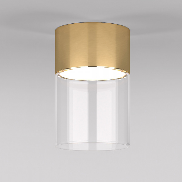 Светильник потолочный светодиодный 10W 4000К латунь/прозрачный 25047/LED