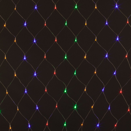Праздничная гирлянда сеть мульти 1,5*1,5м IP20 300-001