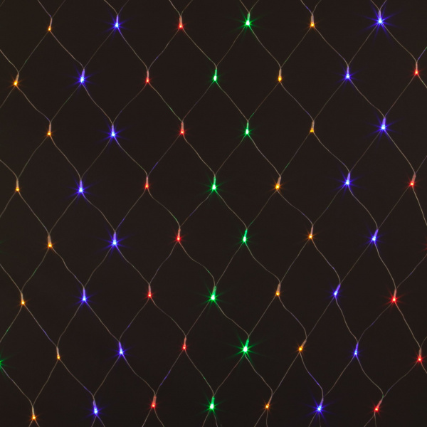 Праздничная гирлянда сеть мульти 1,5*1,5м IP20 300-001