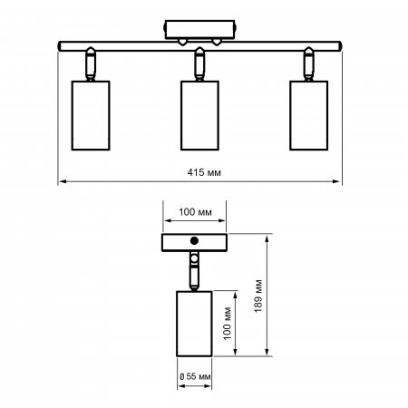 PCL 0403 3xGU10 WH 230V IP20