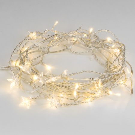 Гирлянда бахрома теплый белый 1,8*0,5м IP20 100-002