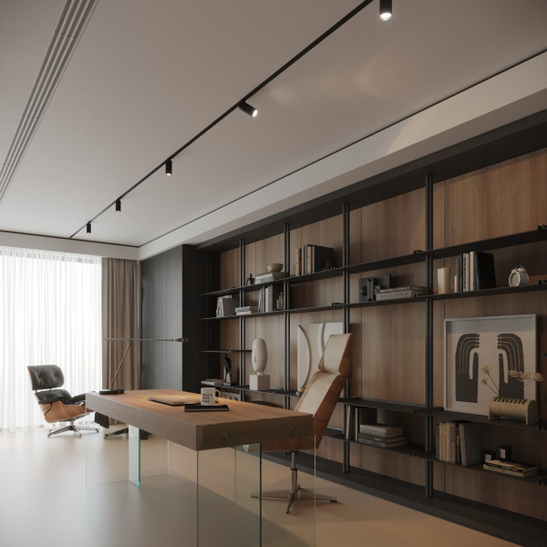 Slim Magnetic Трековый светильник  R01 6W 4200K черный 85011/01