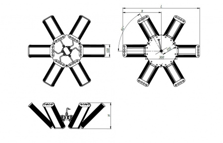 Светильник светодиодный HIGH BAY 384 Вт