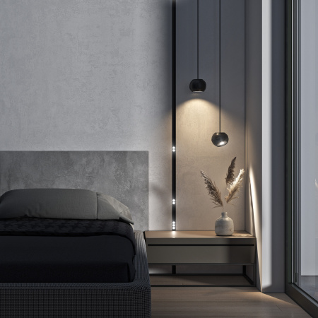 Slim Magnetic Трековый светильник 12W 4200K Lars черный 85033/01