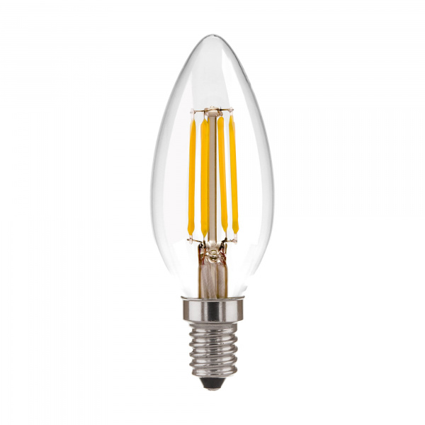 Филаментная светодиодная лампа "Свеча" С35 7W 4200K E14 (C35 прозрачный) BLE1412