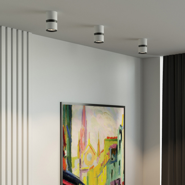 Светильник накладной светодиодный Kayo 12W 4000К белый/чёрный 25049/LED