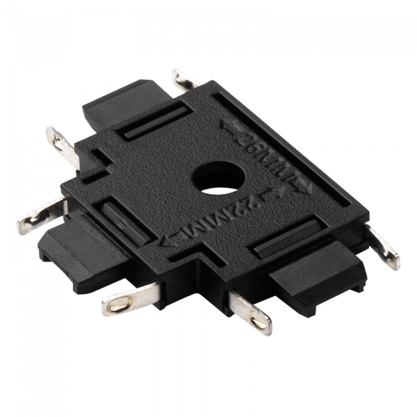 MTR16 CT-BL Коннектор черный T-обр.