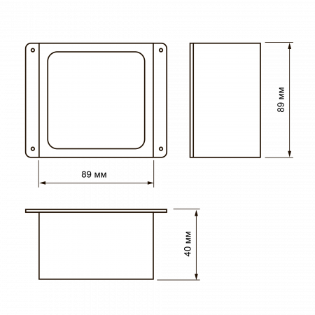 PPL 089/G OPAL 9W 4000K  BLACK IP40