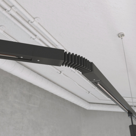 Basic System Гибкий коннектор для  шинопровода черный TRC-1-1-FLEX-BK