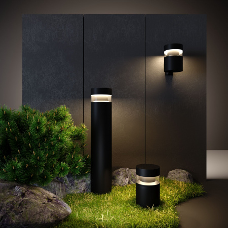 Уличный настенный светодиодный светильник IP54 1530 TECHNO LED  черный