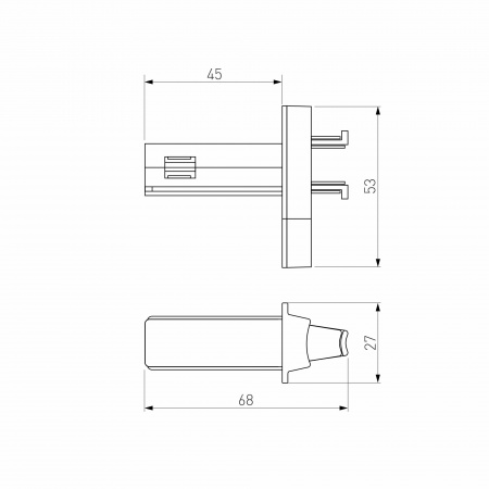 Slim Magnetic Соединитель для круглого шарнирного коннектора чёрный 85011/00
