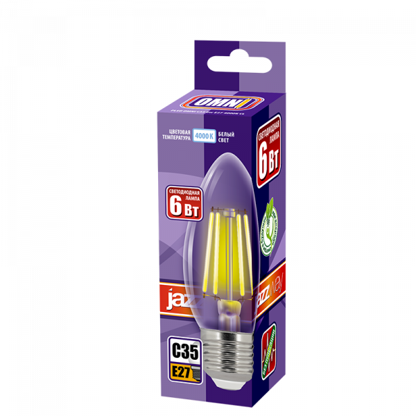 PLED OMNI C35 6w E27 4000K CL