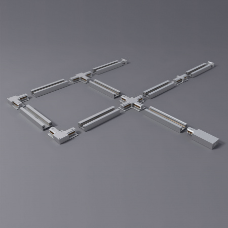 Basic System Коннектор угловой для шинопровода серебристый TRC-1-1-L-CH