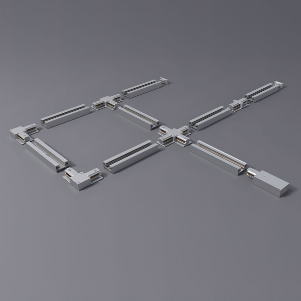 Basic System Коннектор угловой для шинопровода серебристый TRC-1-1-L-CH