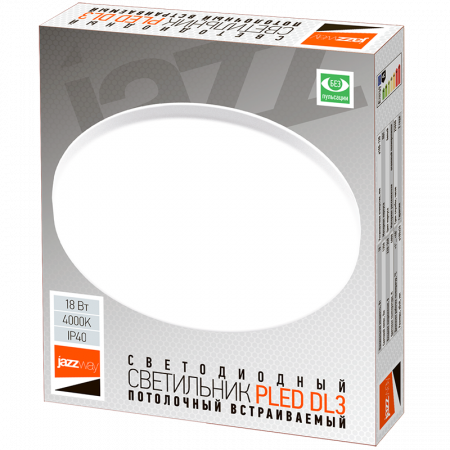 PLED DL3 18w 4000K WH IP40