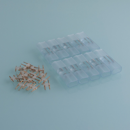 Переходник для одностороннего светодиодного гибкого неона LS001 220V 5050 RGB (10 шт.) PSL-02