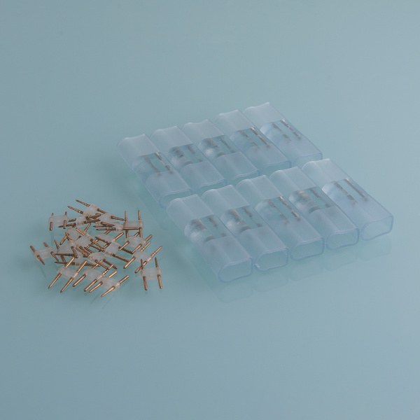 Переходник для одностороннего светодиодного гибкого неона LS001 220V 5050 RGB (10 шт.) PSL-02