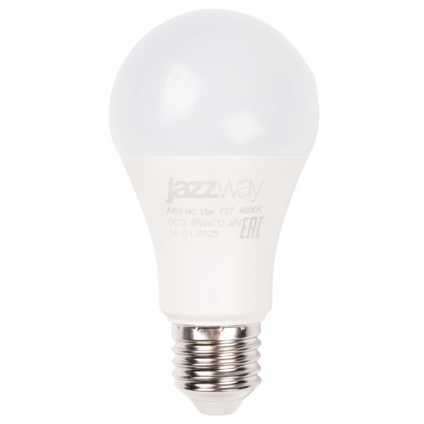 PLED-A60 МО 15w 4000K E27 DC12-48V/AC12-48V