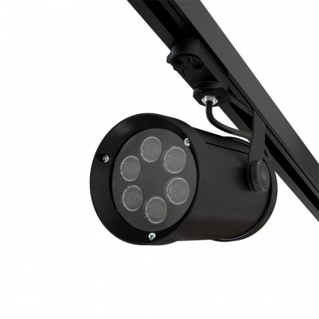 Акцент 12 CRI80 5000К 10° RAL9005 Муар Трековый шинопровод