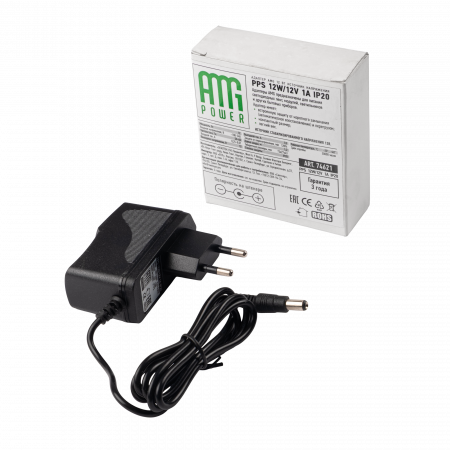Адаптер 12W (12V 1A) IP20