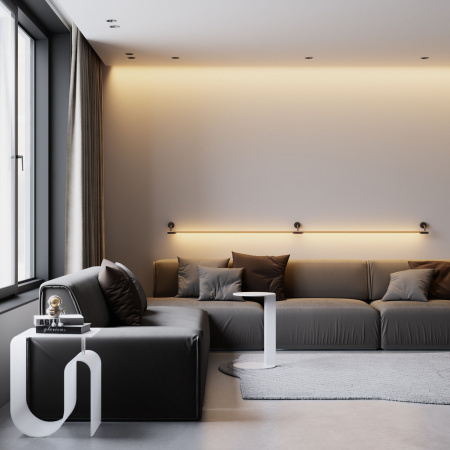 Module System Декоративная гибкая стойка с вводом питания черный 85192/00