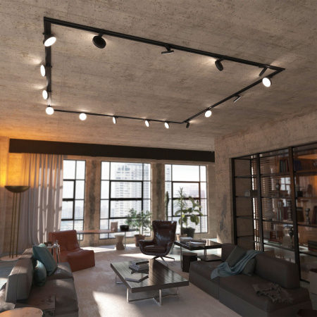 Basic System Трековый светильник 12W 4200K Pila черный 85078/01