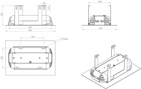 Светодиодный встраиваемый светильник Ex-ДВУ 41-78-50-Д120