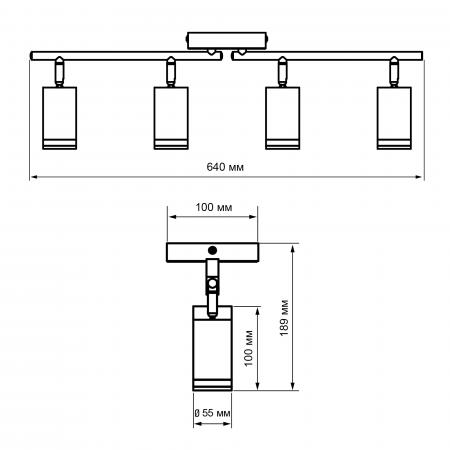 PCL 0204 4xGU10 BL 230V IP20