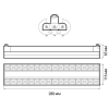 Трековый светодиодный светильник PTR 2260R 1F2S 60w 4000K 60°,120°,60° BL (чёрный) 280mm IP40