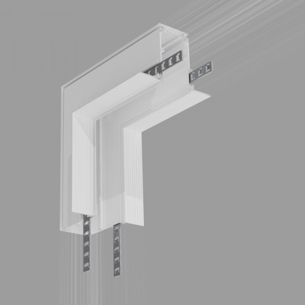 Slim Magnetic Коннектор угловой внутренний для встраиваемого шинопровода белый 85093/11