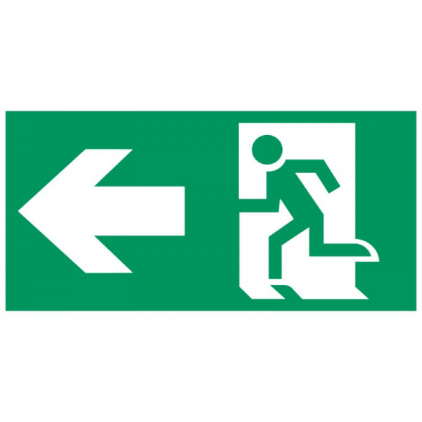 Аксессуар. Пиктограмма "Направление к эвакуационному выходу налево". Сигнум
