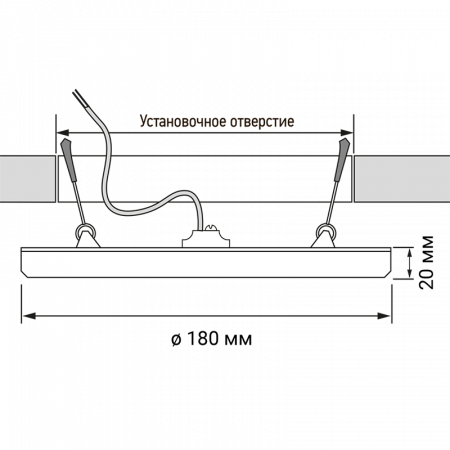 PLED DL3 18w 4000K WH IP40