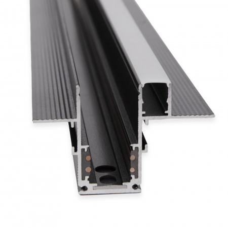 Slim Magnetic Шинопровод встраиваемый с местом под светодиодную ленту чёрный 2м 85132/00