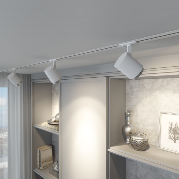 Basic System Трековый светильник 10W 4200K Cors белый/серебро 85513/01