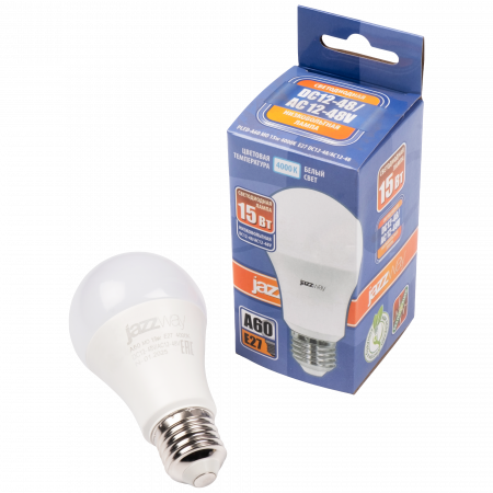 PLED-A60 МО 15w 4000K E27 DC12-48V/AC12-48V