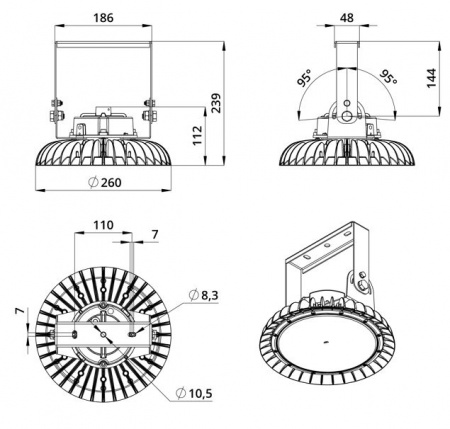 Опция. Профи Лайт. Крепление на кронштейн