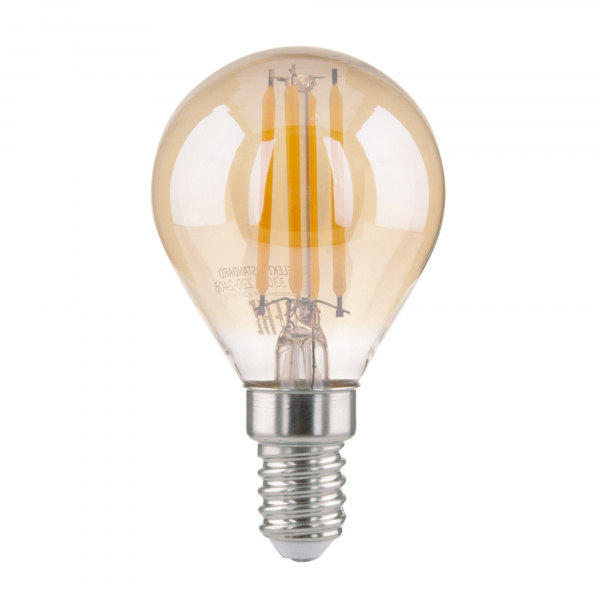 Филаментная светодиодная лампа G45 6W 3300K E14 тонированная BLE1408