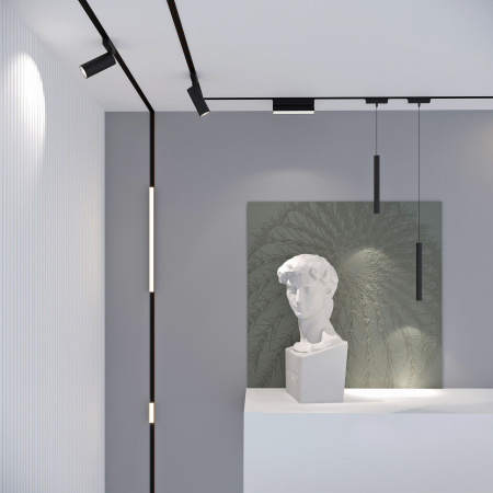 Flat Magnetic Трековый светильник 9W 4000K Arcos чёрный 85095/01