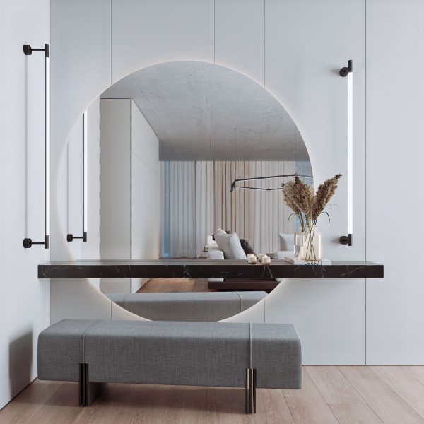 Module System Декоративная гибкая стойка с вводом питания черный 85192/00