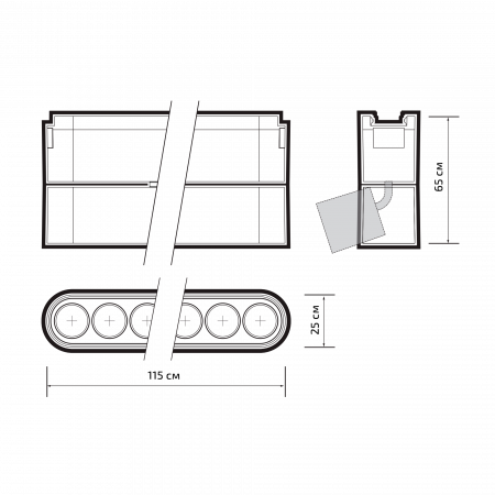 MTR16 1306R 6W 3000K spot 36° BL IP20