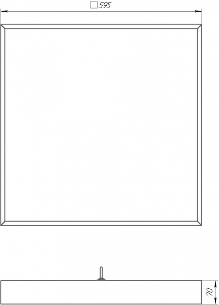 SVT-ARM-B-595x595x70-42W-IP54-ZR