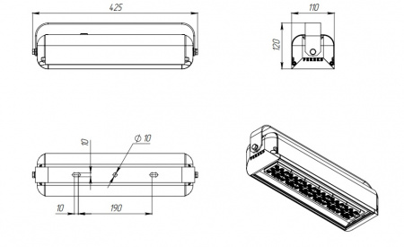 Взрывозащищенный светодиодный светильник Ex-FBL 07-52-50-К30