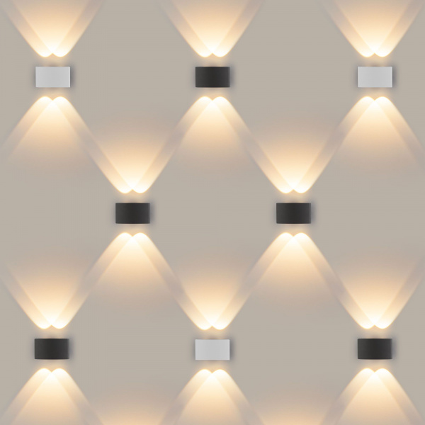 Twinky double серый уличный настенный светодиодный светильник 1555 TECHNO LED