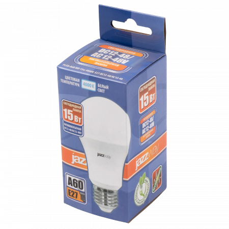PLED-A60 МО 15w 4000K E27 DC12-48V/AC12-48V