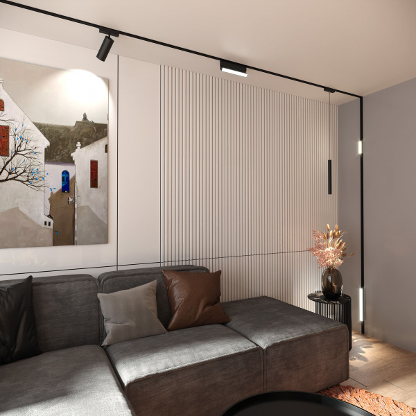 Flat Magnetic Трековый светильник 9W 4000K Arcos чёрный 85095/01